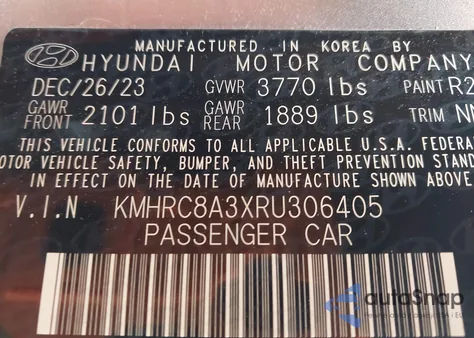 2024 Hyundai Venue Sel from USA, damaged, VIN KMHRC8A3XRU306405